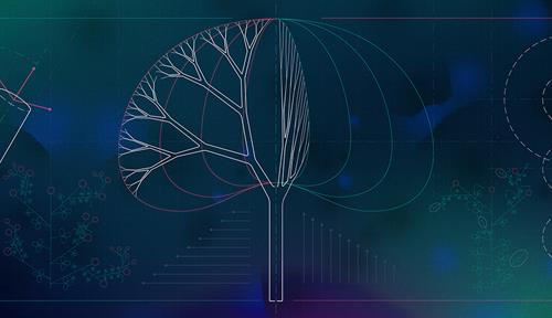 Conceptual illustration of a blueprint for making trees